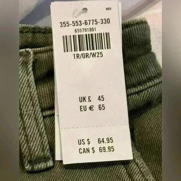 Women’s Hollister NWT Ultra High Rise Dad Jeans - Green- Size 0R - Picture 6 of 8